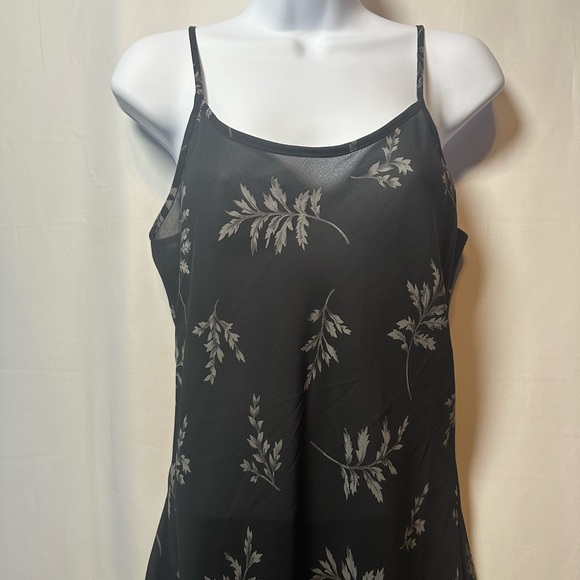 Victoria's Secret Dresses & Skirts - Vintage Victorias Secret Silk Maxi Slip Dress Y2K Leaf Print Sheer Long